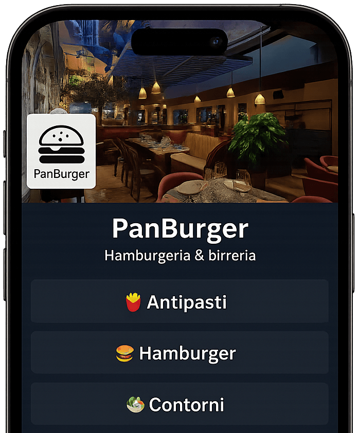 Screenshot menu personalizzabile